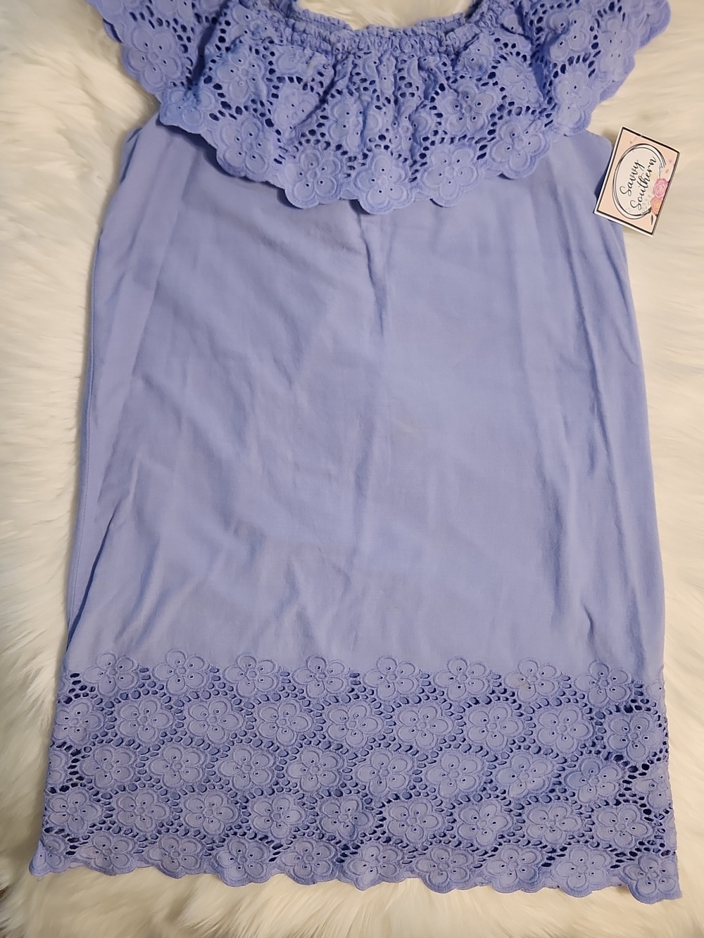 Girls Lilac Eyelet Dress - Brand: Cat & Jack - Size:7-8